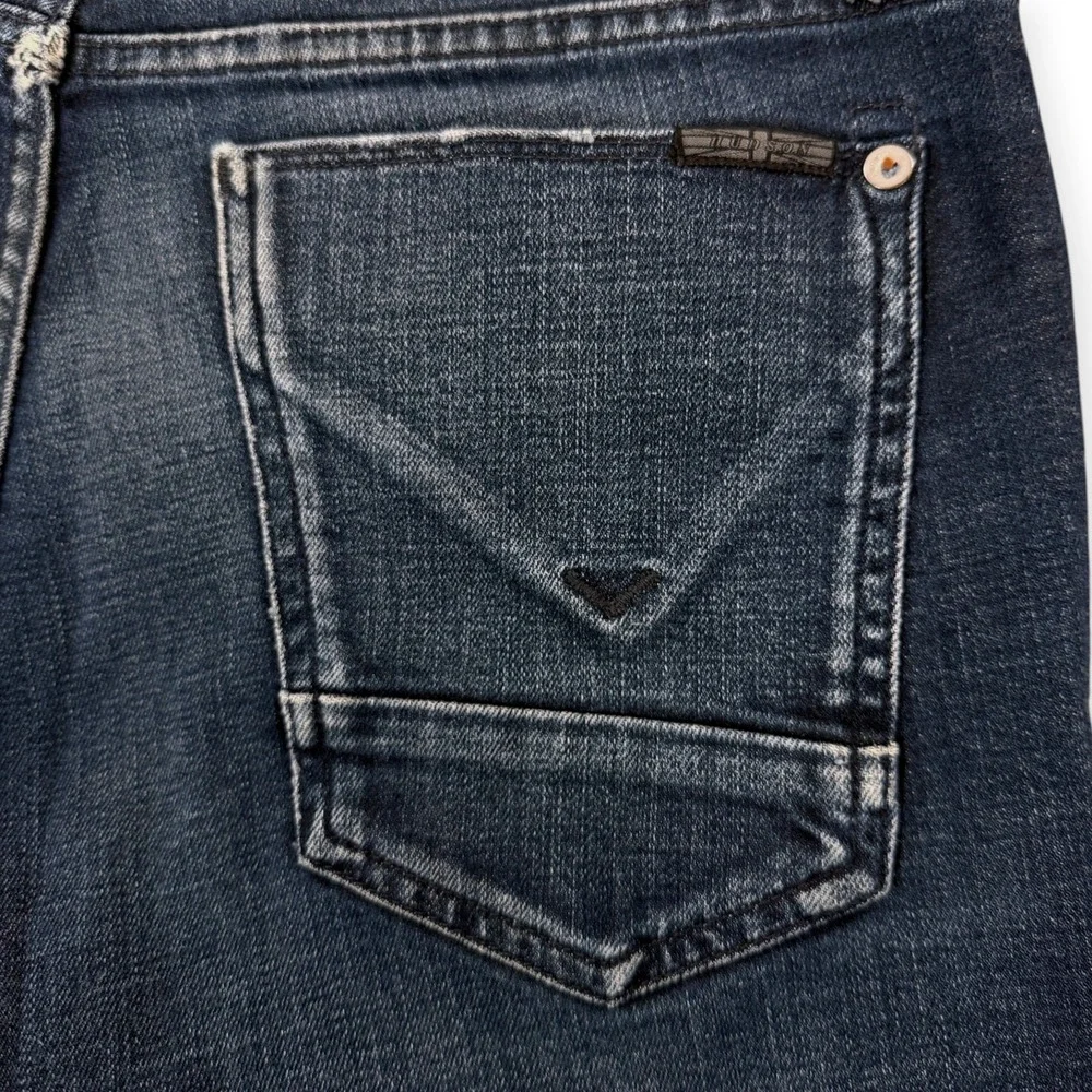 Hudson Slim Fit Stretch Jeans Womens 30 Blue Straight Leg Stretch Denim Designer
